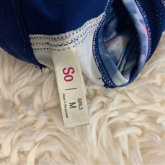 SO Blue and Pink Tie-Dye Sports Bra - Picture 3 of 3